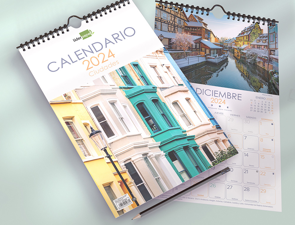 Ofitake Material De Oficina Calendario Espiral Pared Liderpapel