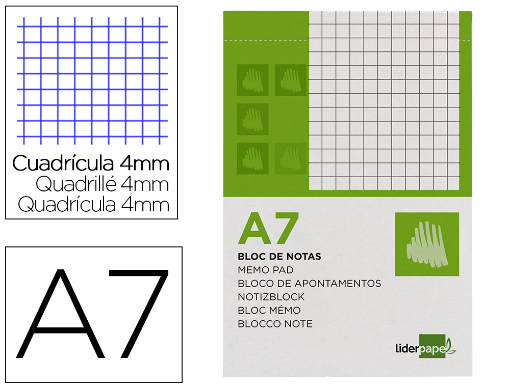 Ofitake Material De Oficina Bloc Notas Liderpapel Cuadro Mm A