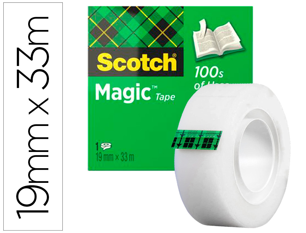 CINTA ADHESIVA SCOTCH-MAGIC INVISIBLE 33 MT X 19 MM