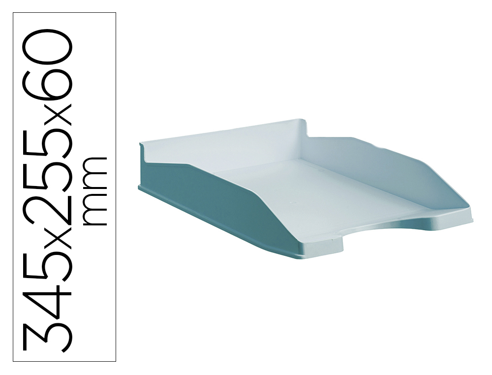 BANDEJA SOBREMESA ARCHIVO 2000 ANTIMICROBIANA PLASTICO APILABLE 3 POSICIONES DIN A4 Y FOLIO AZUL 345X255X60 MM