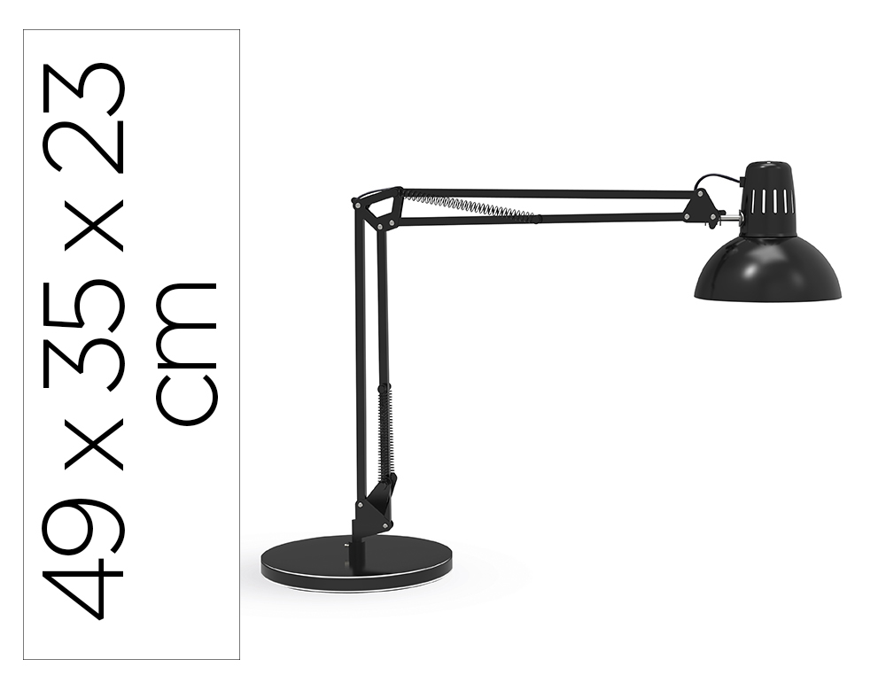 LAMPARA DE ESCRITORIO MAUL METAL 57W 1800LM BRAZO Y CABEZAL GIRATORIOS NEGRA