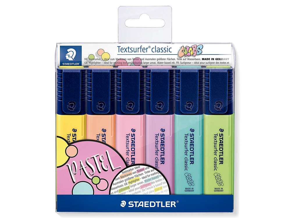 ROTULADOR TEXTSURFER CLASSIC 364 PASTEL & VINTAGE BOLSA DE 6 UNIDADES COLORES SURTIDOS