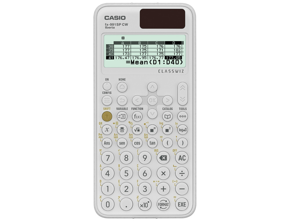 CALCULADORA CASIO FX-991SP CW IBERIA CLASSWIZ CIENTIFICA 560 FUNCIONES 9 MEMORIAS 10+2 DIGITOS 5 IDIOMAS CON TAPA