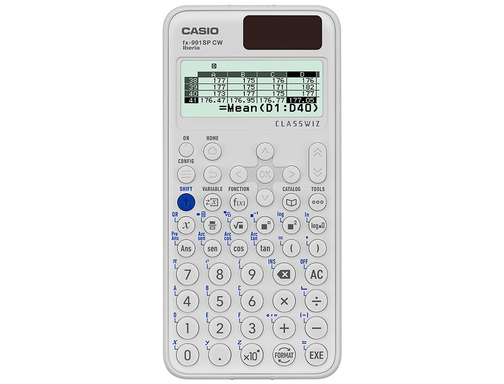 CALCULADORA CASIO FX-991SP CW IBERIA CLASSWIZ CIENTIFICA 560 FUNCIONES 9 MEMORIAS 10+2 DIGITOS 5 IDIOMAS CON TAPA