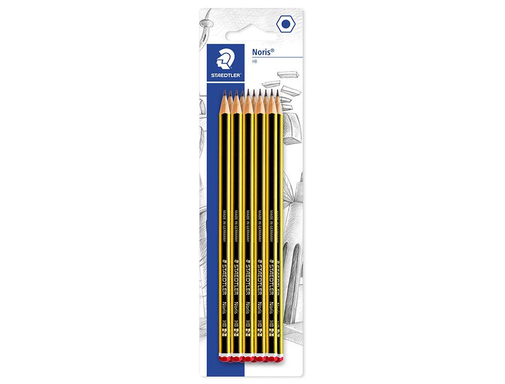 LAPICES DE GRAFITO STAEDTLER NORIS N.2 HB BLISTER DE 10 UNIDADES