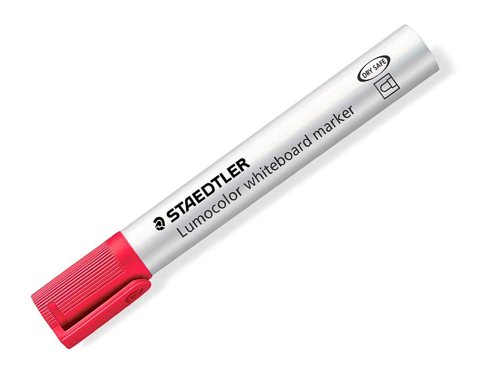 ROTULADOR STAEDTLER LUMOCOLOR 351 PARA PIZARRA BLANCA PUNTA REDONDA 2 MM RECARGABLE COLOR ROJO