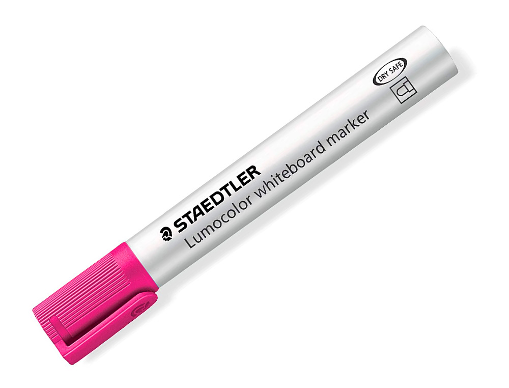 ROTULADOR STAEDTLER LUMOCOLOR 351 PARA PIZARRA BLANCA PUNTA REDONDA 2 MM RECARGABLE COLOR ROSA