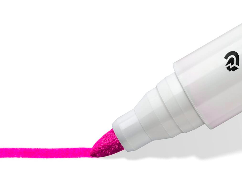 ROTULADOR STAEDTLER LUMOCOLOR 351 PARA PIZARRA BLANCA PUNTA REDONDA 2 MM RECARGABLE COLOR ROSA