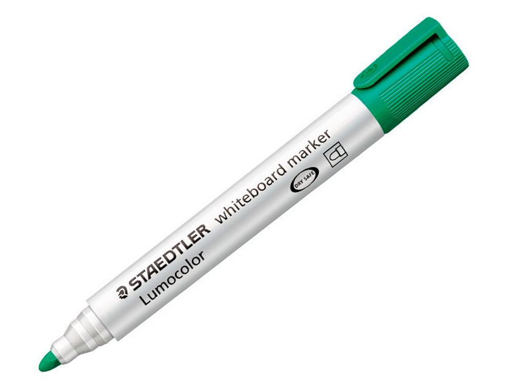 ROTULADOR STAEDTLER LUMOCOLOR 351 PARA PIZARRA BLANCA PUNTA REDONDA 2 MM RECARGABLE COLOR VERDE CLARO