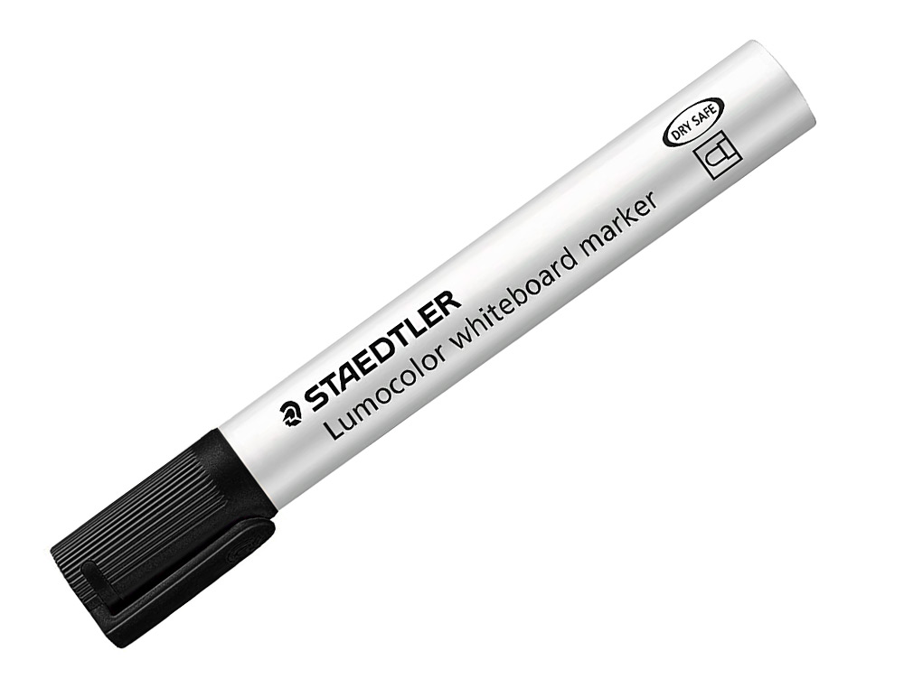 ROTULADOR STAEDTLER LUMOCOLOR 351 PARA PIZARRA BLANCA PUNTA REDONDA 2 MM RECARGABLE COLOR NEGRO