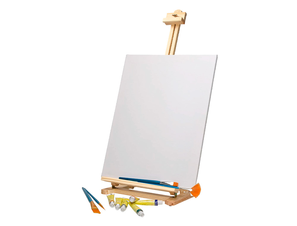 CABALLETE PINTOR LIDERPAPEL SOBREMESA MADERA FSC 80X27,5X30 CM