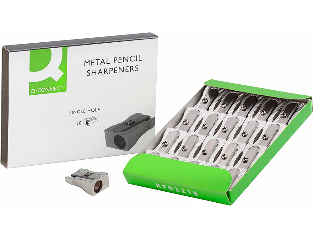 SACAPUNTAS Q-CONNECT METALICO 1 USO CUÑA