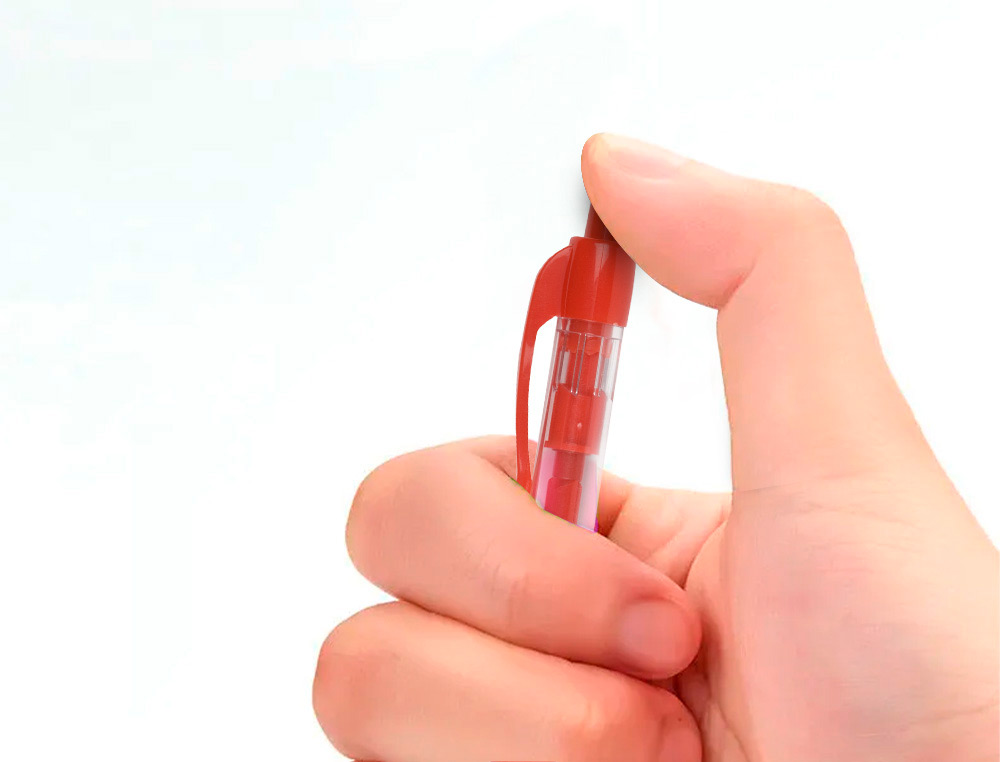 BOLIGRAFO Q-CONNECT RETRACTIL CON SUJECION DE CAUCHO TINTA ACEITE 0,7 MM COLOR ROJO