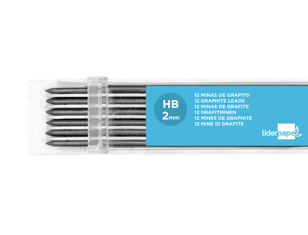 MINAS LIDERPAPEL GRAFITO 2 MM ESTUCHE DE 12 MINAS LONGITUD 120 MM