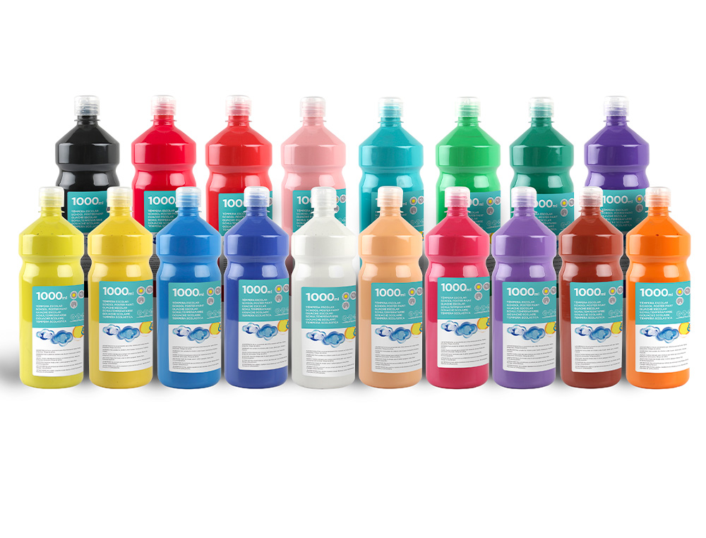 TEMPERA LIQUIDA LIDERPAPEL ESCOLAR 1000 ML BLANCO
