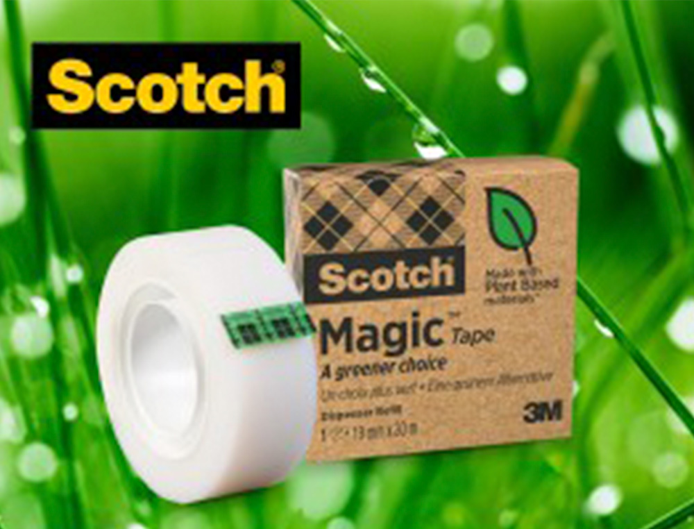 CINTA ADHESIVA SCOTCH MAGIC INVISIBLE ECO 33 MT X 19 MM PACK DE 9 UNIDADES